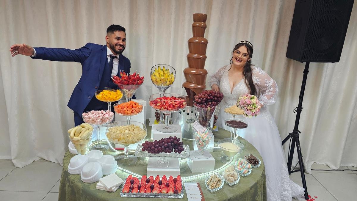 Casamento com cascata de chocolate KyArteChoco